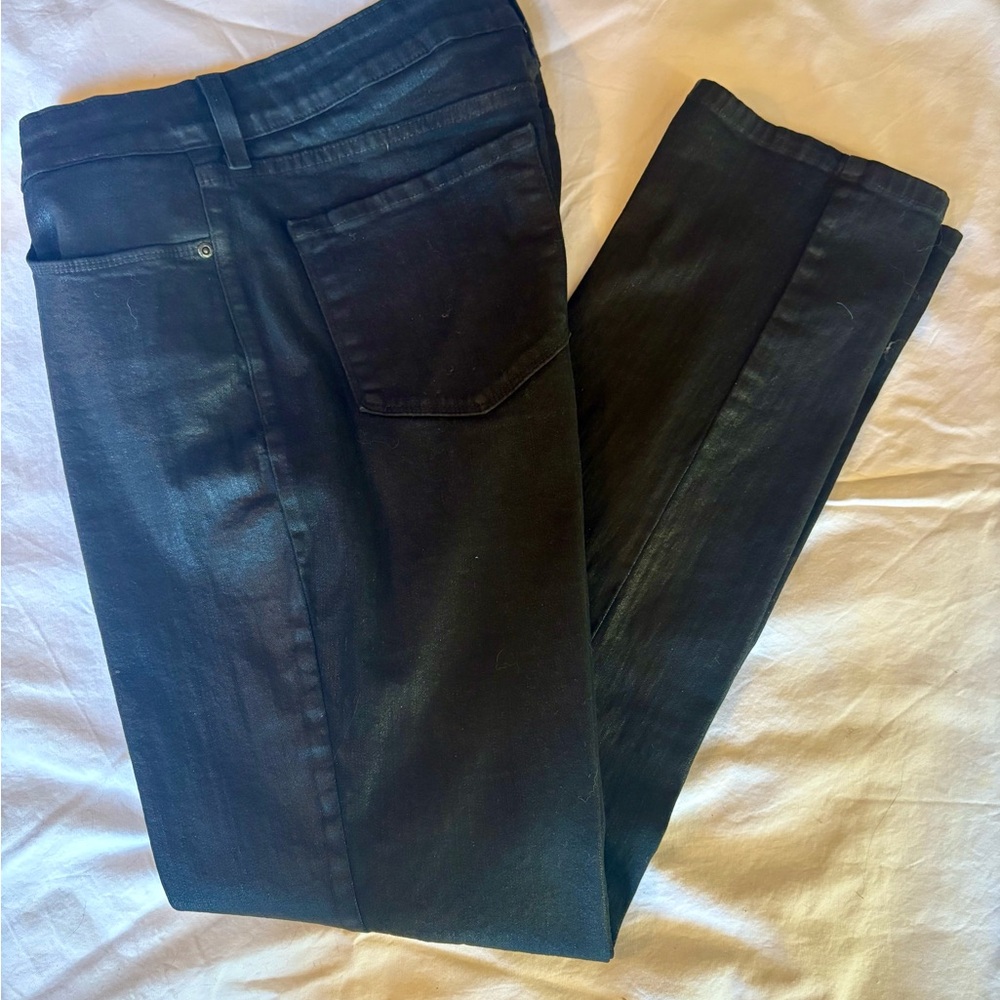 NYDJ’s Stylish Black Coated Denim Jeans